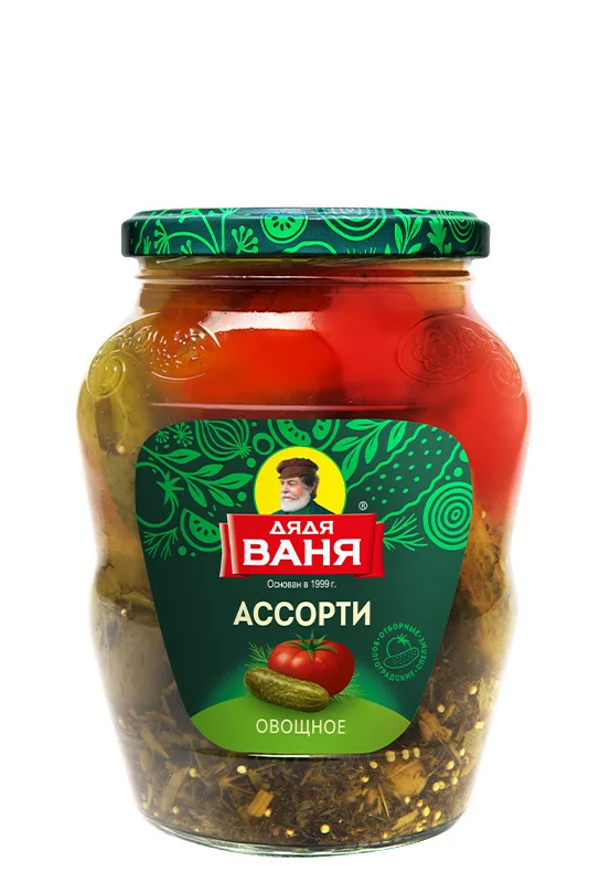 Ассорти «Овощное» маринованное (огурцы и томаты) 680 г