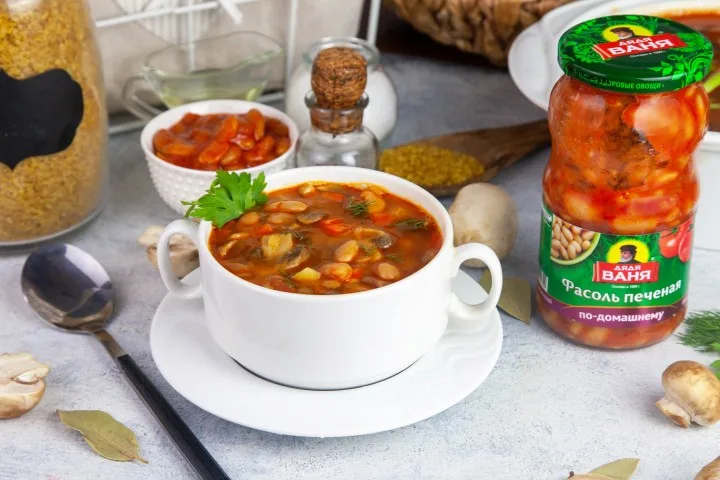 Постный суп с шампиньонами